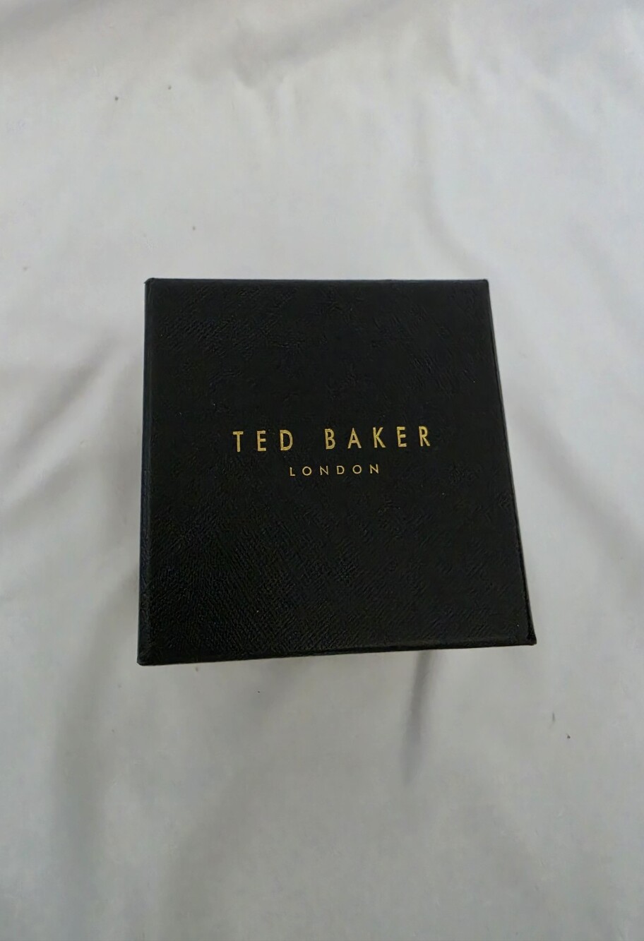 Ted Baker London Floral Peony Watch Rose Gold Black Leather Strap NWT